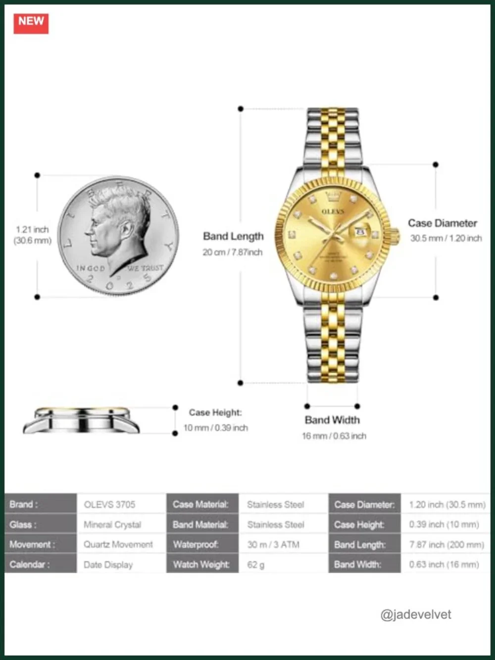 Women's Small Face Watch Stainless Steel Diamond Dial Dress Luxury
